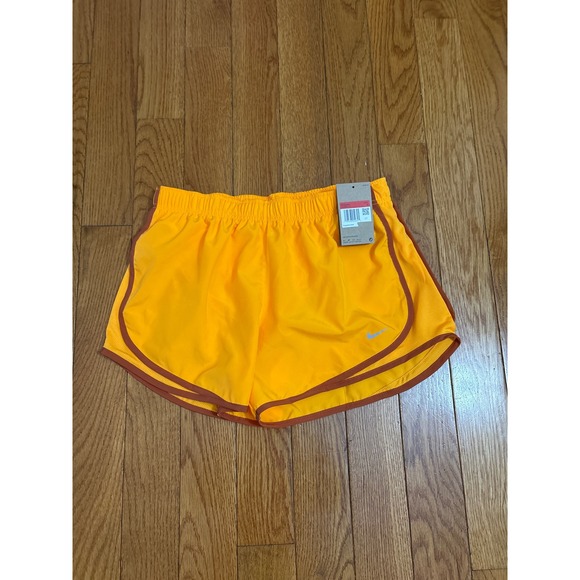 New Nike Womens Running Shorts CU8842-793 Orange maroon Trim Dri-Fit large $32 - Picture 1 of 5